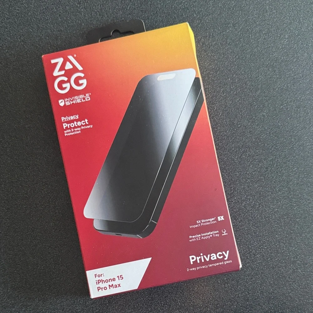 Privacy Screen Protector for iPhone 15 Pro Max - Black